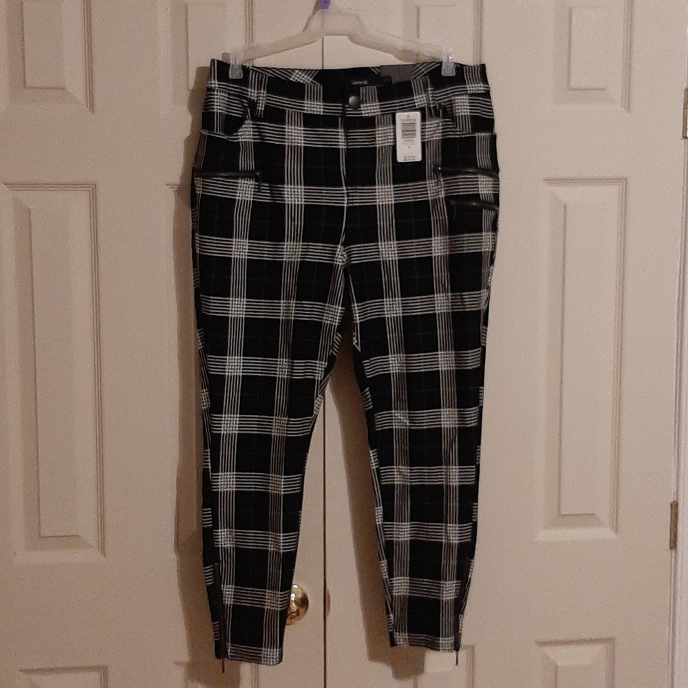 Torrid Plaid Zip Skinny Pants